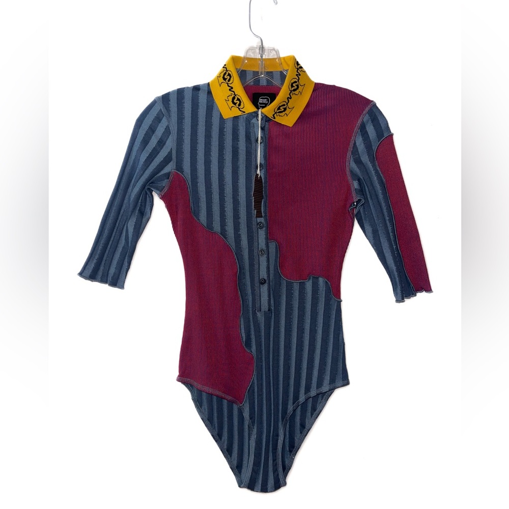 Brain Dead Spring Jaccquard Collar Paneled Bodysuit
